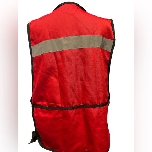 Red Reflective Utility Safety Vest, EUC - Picture 2 of 5